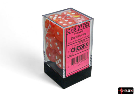 Chessex Polyhedral 7 Die Set Festive Pink/Silver