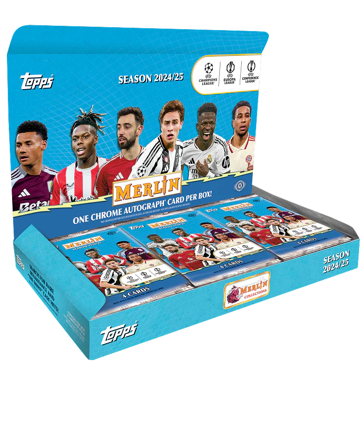 2024-25 Topps Chrome Merlin UEFA Club Competitions Soccer Hobby Box