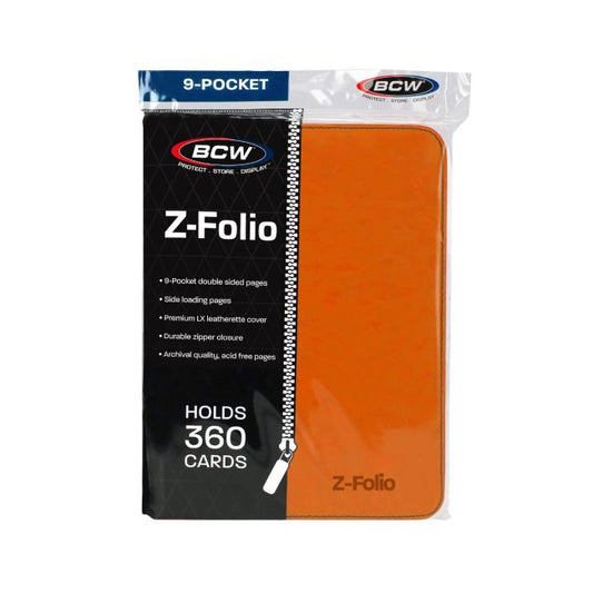 BCW Z Folio 9 Pocket Album Orange Binder