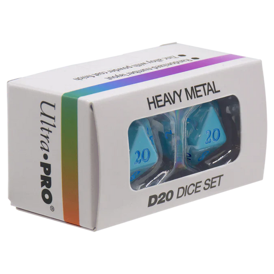 Ultra Pro - Heavy Metal - D20 2 Dice Set - Vivid - Teal
