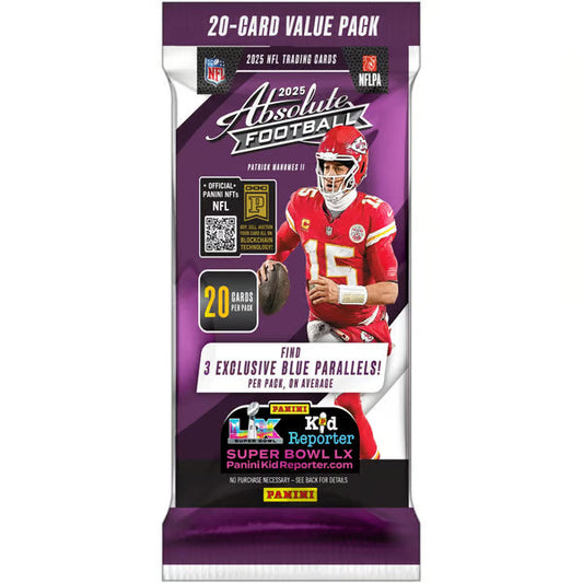 2025-26 Panini Absolute NFL Football Fat Pack (20 Cards)