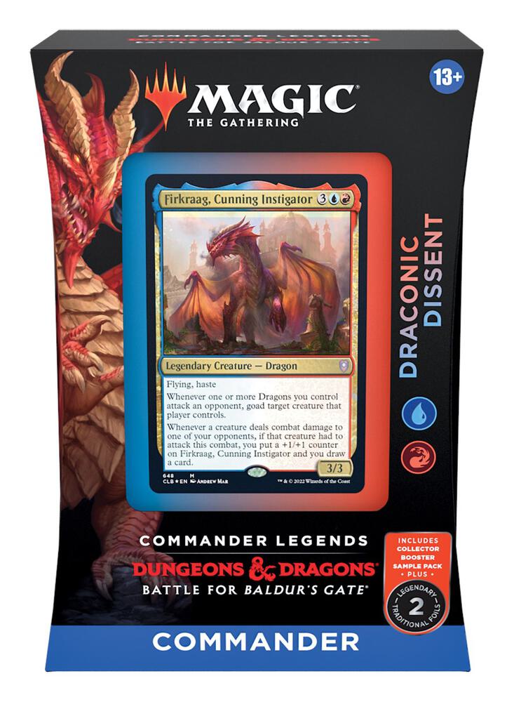 Magic The Gathering - MTG - Commander Legends - Dungeons and Dragons Battle for Baldur’s Gate - Commander Deck - Draconic Dissent