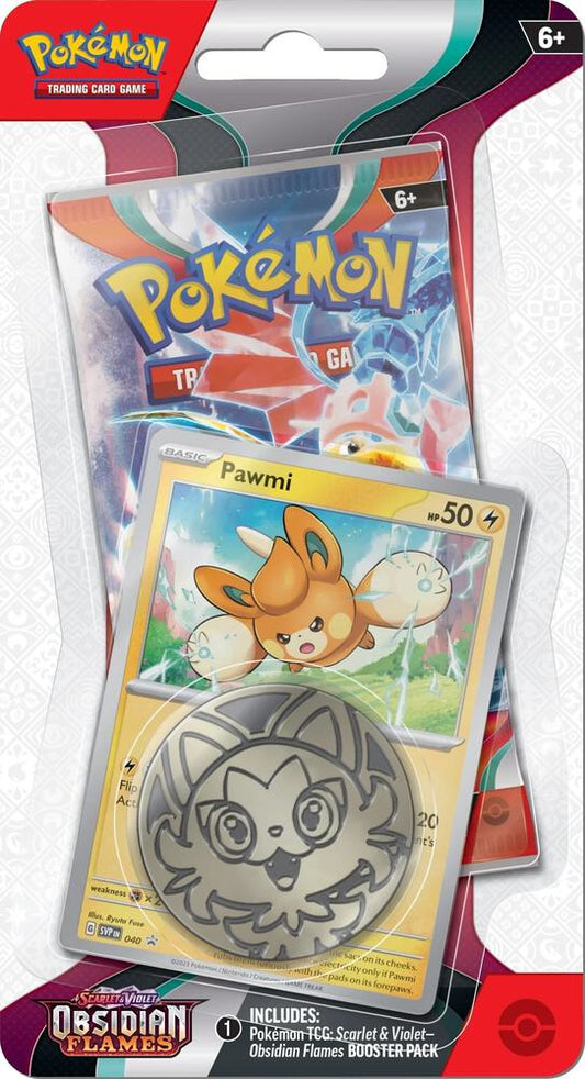 Pokemon - Scarlet and Violet - Obsidian Flames - SV03 - Checklane Blister Pack - Pawmi