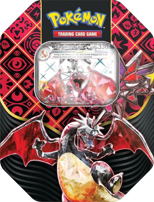 Pokemon - Scarlet and Violet - Paldean Fates - SV4.5 - International Tin - Shiny Charizard