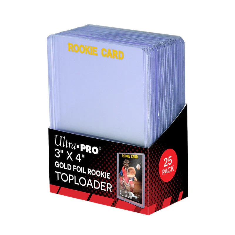 Ultra Pro - 3 x 4 Gold Foil Rookie - Toploaders and Card Sleeves - 25 Pack