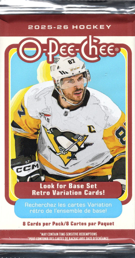 2025-26 Upper Deck O-Pee-Chee NHL Hockey Single Pack (8 Cards)