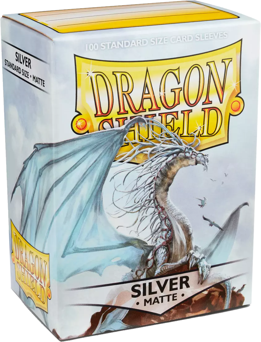 Dragon Shield - 100 Standard Sleeves - Silver Matte