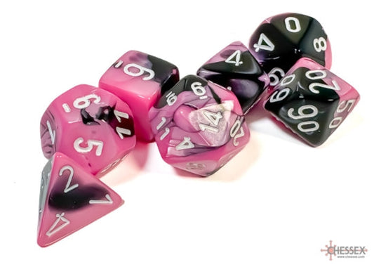 Chessex Polyhedral 7 Die Set Gemini Black/Pink/White