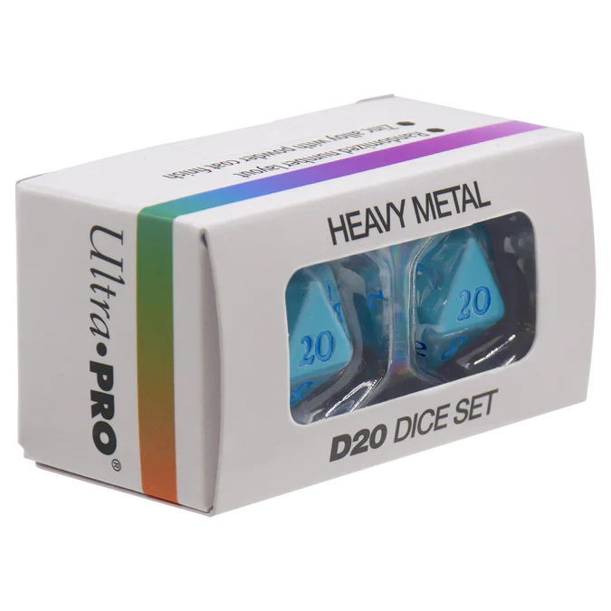 Ultra Pro - Heavy Metal - D20 2 Dice Set - Vivid - Teal