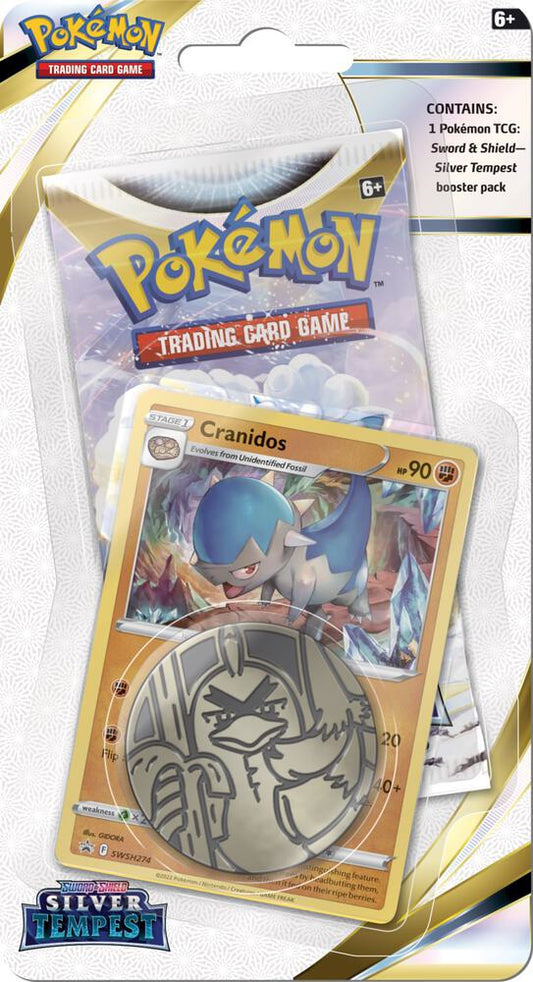 Pokemon - Sword and Shield - Silver Tempest - Checklane Blister - Cranidos