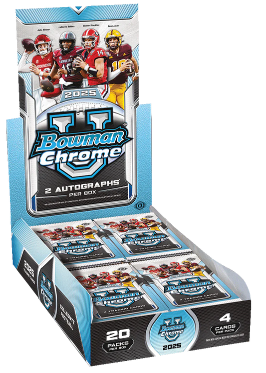 2025 Topps Bowman University Chrome Football Hobby Box