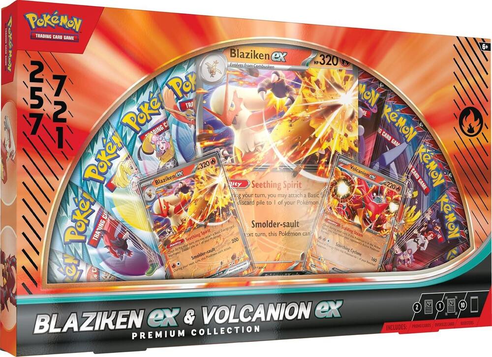 Pokemon - Blaziken EX  & Volcanion EX Premium Collection Box - Amazon Exclusive