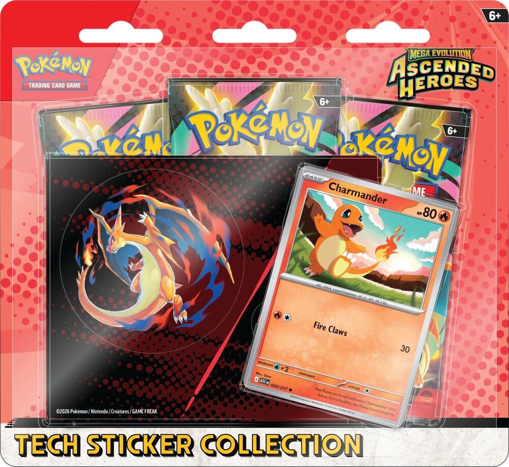 Pokemon - Mega Evolution - Ascended Heroes - ME2.5 - Tech Sticker Collection - Charmander