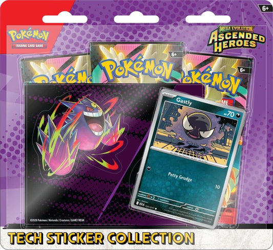 Pokemon - Mega Evolution - Ascended Heroes - ME2.5 - Tech Sticker Collection - Gastly