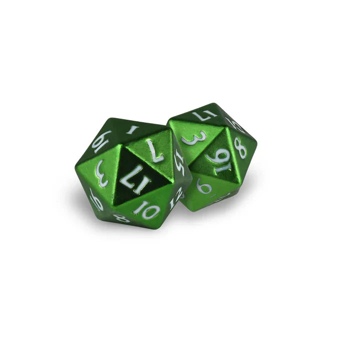 Ultra Pro - Heavy Metal - D20 2 Dice Set - Emerald Frost Green