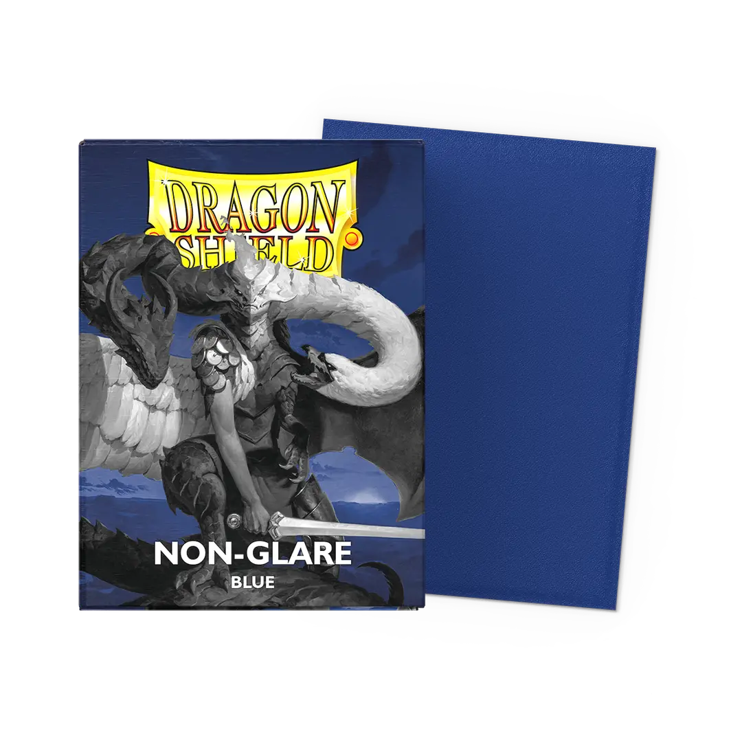 Dragon Shield -  100 Standard Sleeves - Non Glare Matte Blue