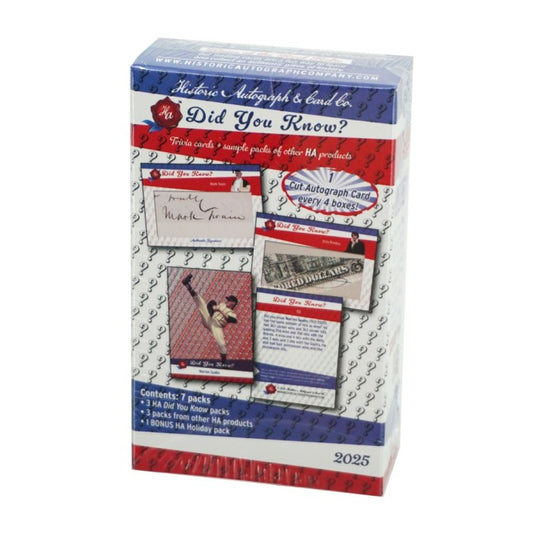 2025 Historic Autographs Did You Know? Hobby Box