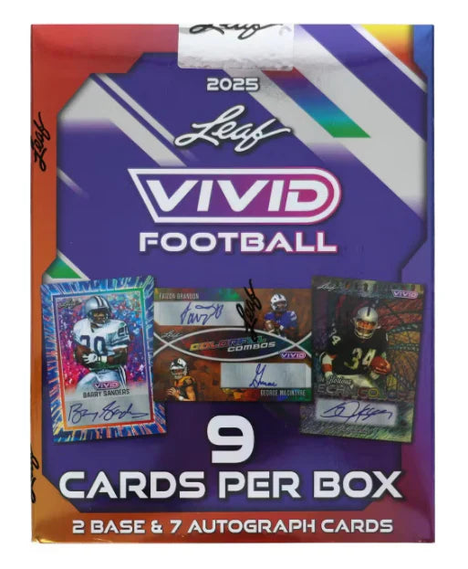 2025 Leaf Vivid NFL Football Hobby Box