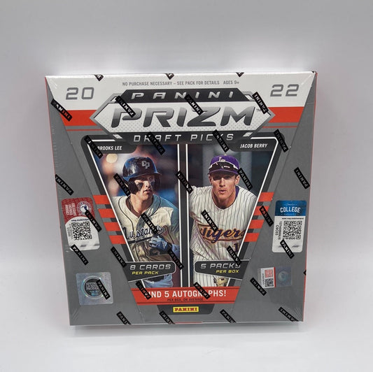 2022 MLB Baseball Panini Prizm Draft Picks Hobby Box